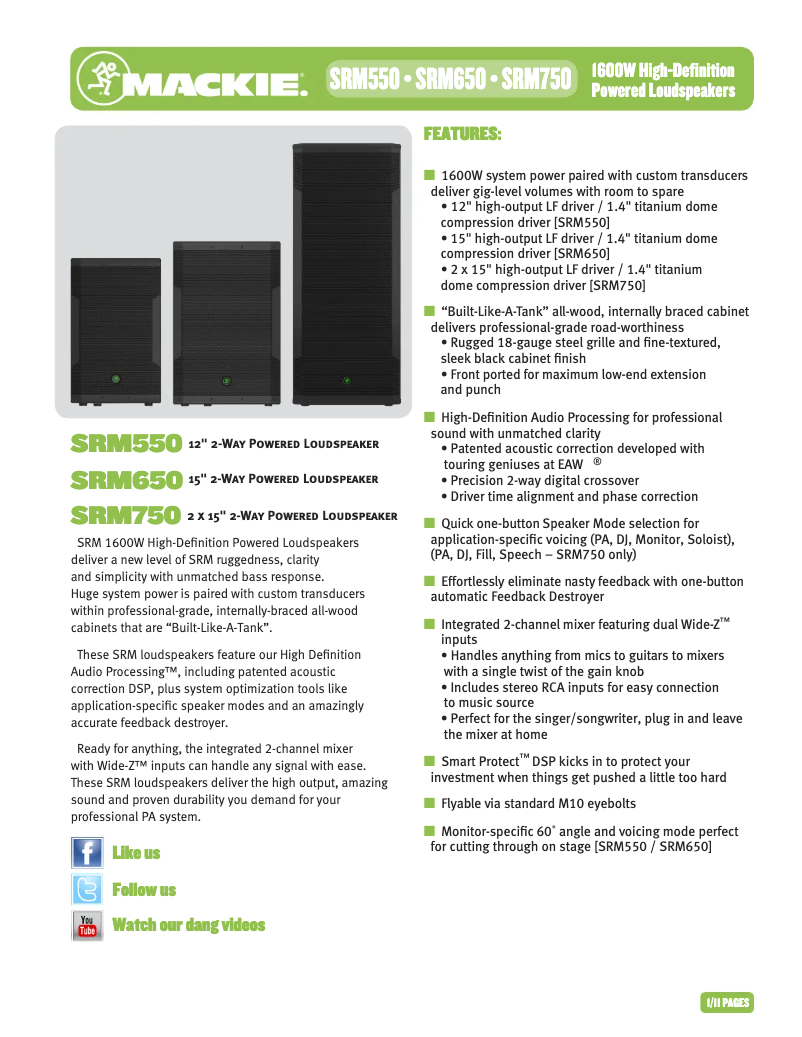 Image de la première page du manuel de l'appareil SRM550