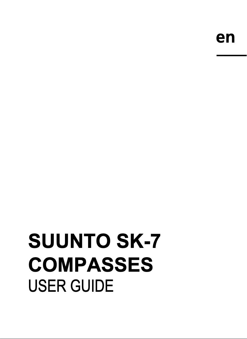 Page n°1 - Manuel utilisateur Suunto SK-5