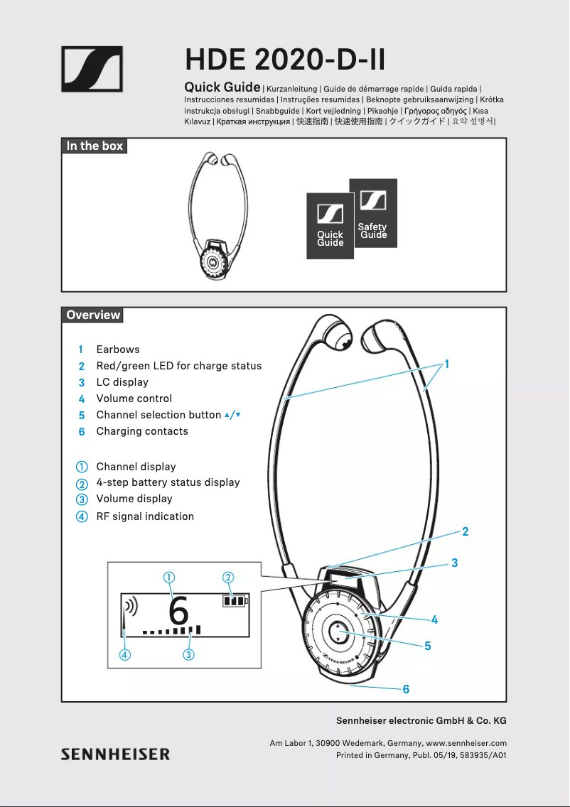 Página 1 del manual Manual de usuario Sennheiser HDE 2020-D-II