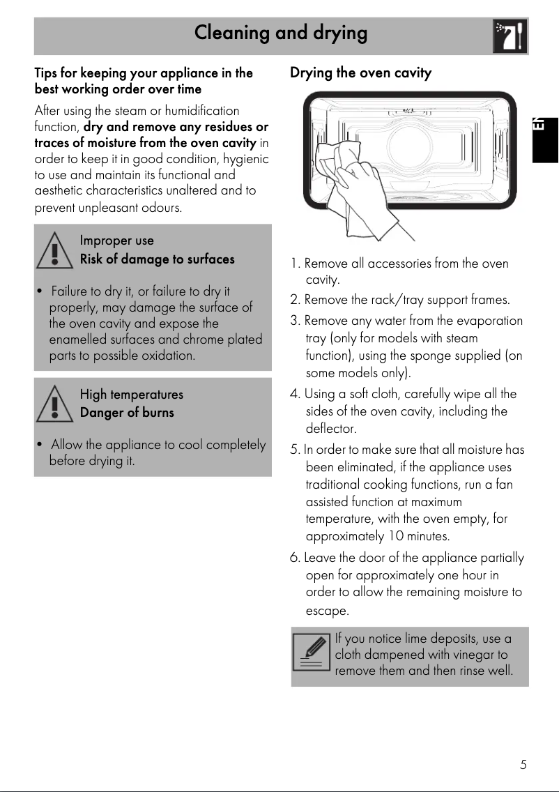 Page 1 de la notice Manuel utilisateur Smeg SF4750VCAO