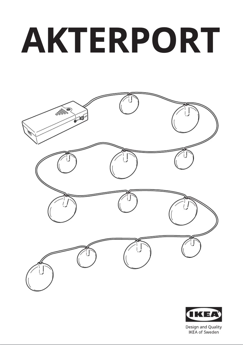 Page 1 de la notice Manuel utilisateur Ikea AKTERPORT 805.048.36