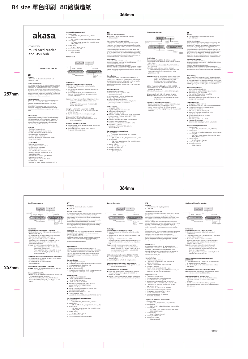 Image de la première page du manuel de l'appareil AK-HC02-BK