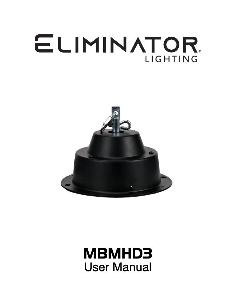 Page n°1 - Manuel utilisateur Eliminator Lighting MBMHD3