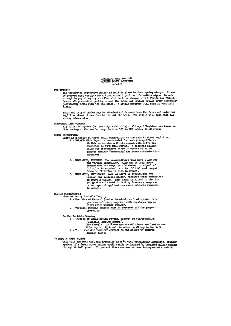 Imagen de la primera página del manual del dispositivo Model 2