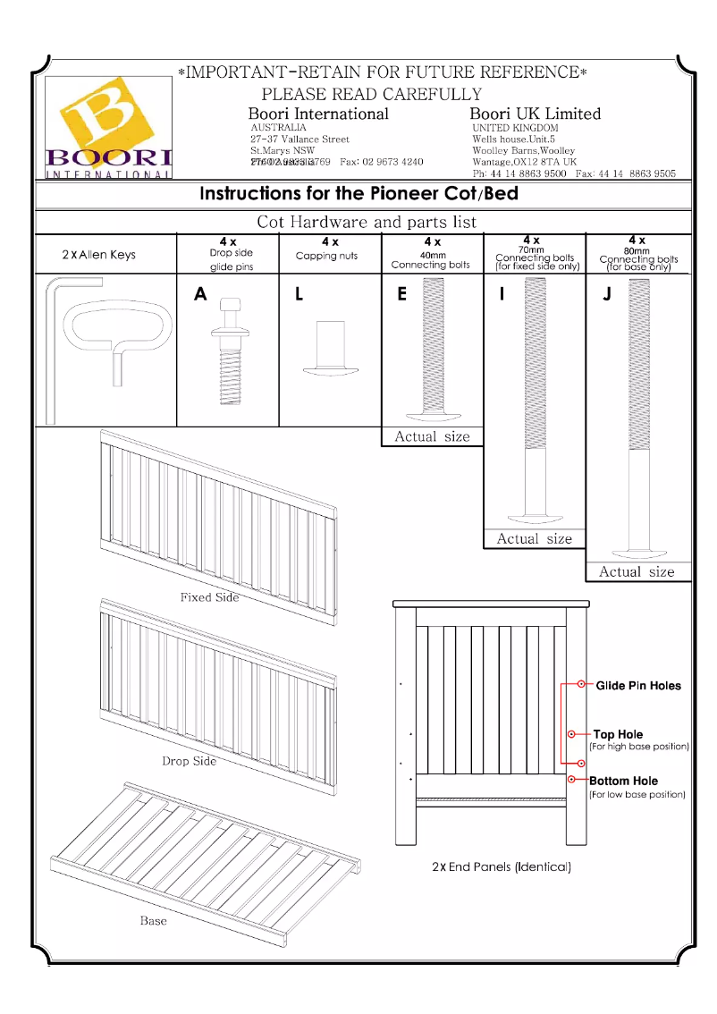 Page 1 de la notice Manuel utilisateur Boori Pioneer