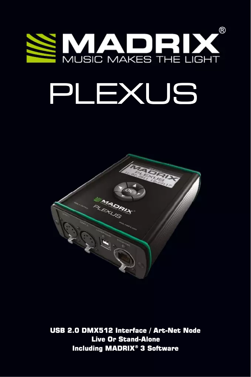 Page 1 de la notice Manuel utilisateur Madrix Plexus