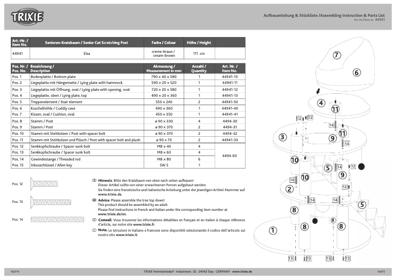 Imagen de la primera página del manual del dispositivo Elsa Senior