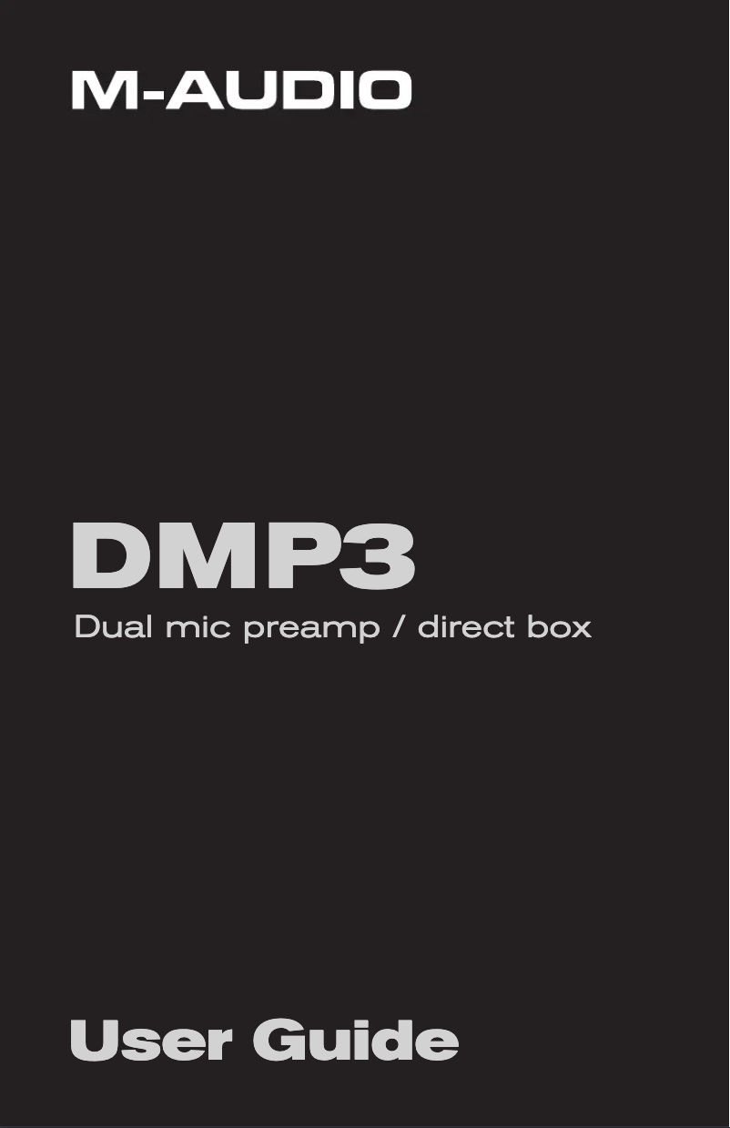 Page 1 de la notice Manuel utilisateur M-Audio DMP3