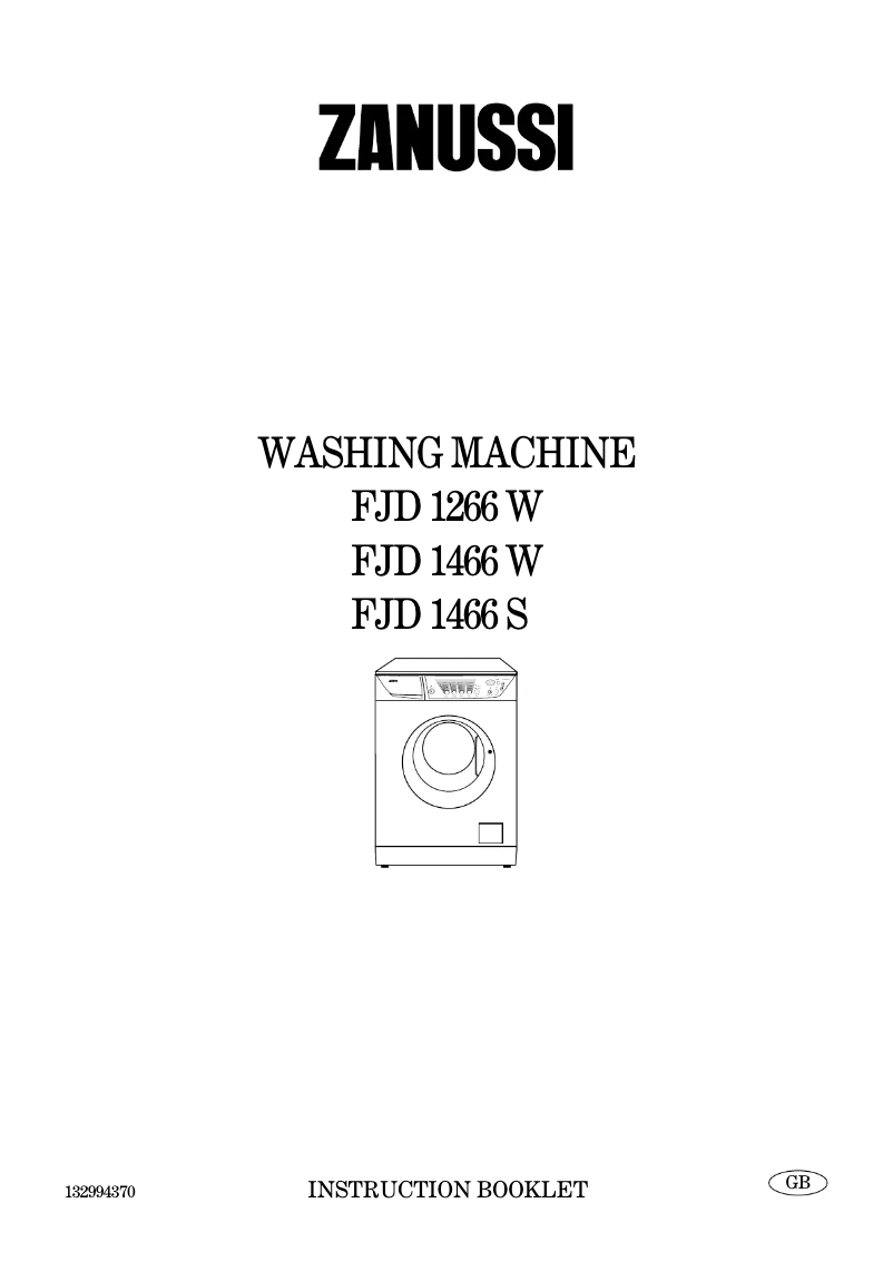 Page 1 de la notice Manuel utilisateur Zanussi FJD 1666 W