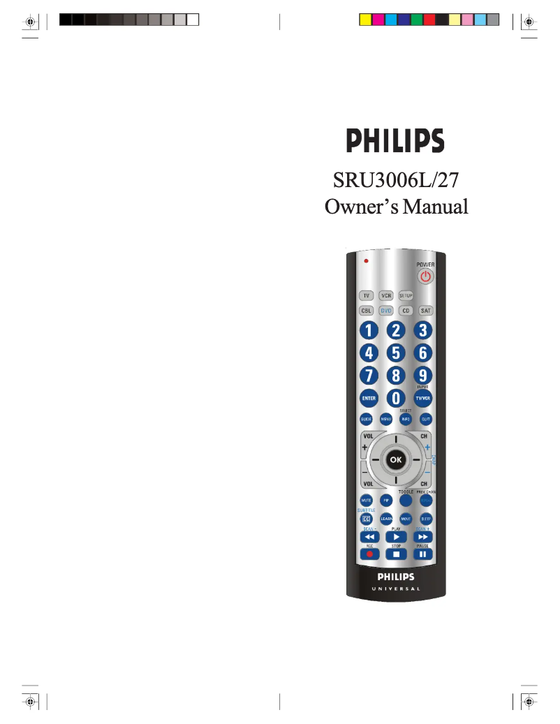 Página 1 del manual Manual de usuario Philips SRU3006