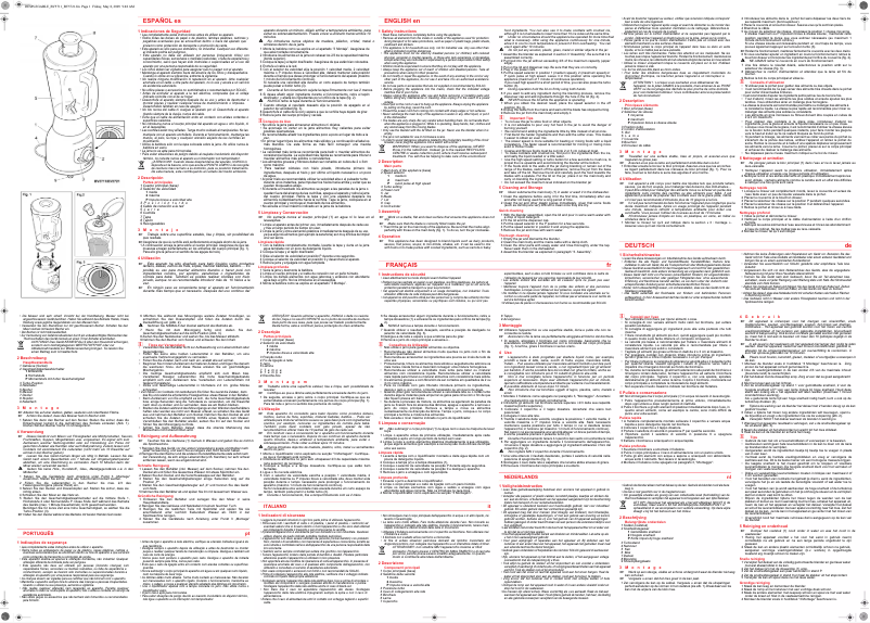 Page 1 de la notice Manuel utilisateur Solac BV5711