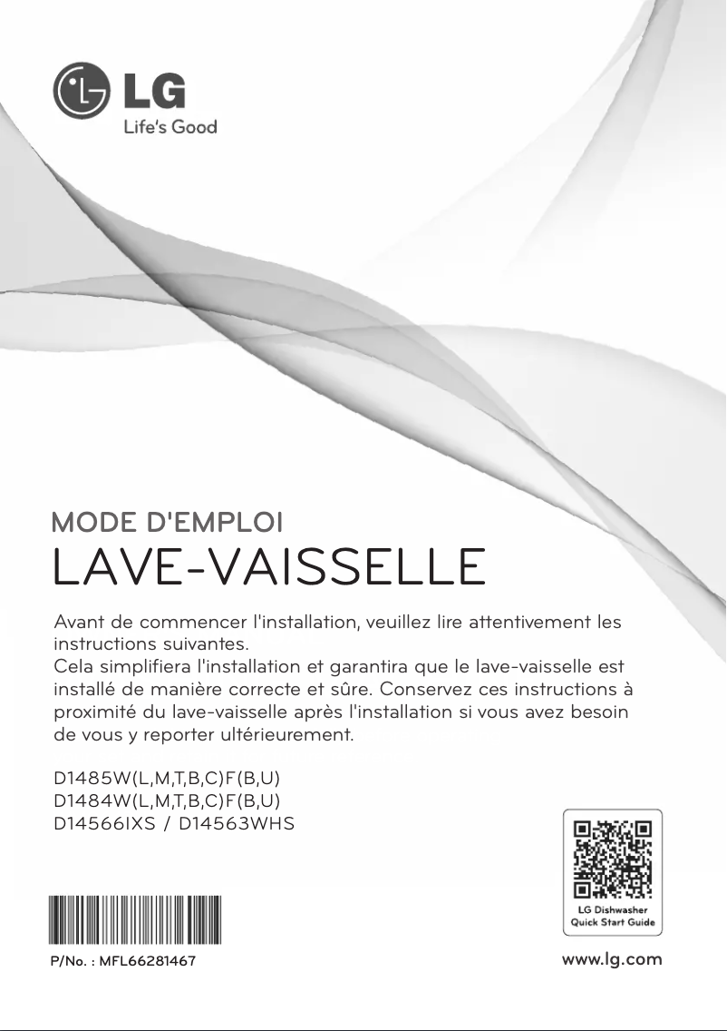 Image de la première page du manuel de l'appareil D14563WHS