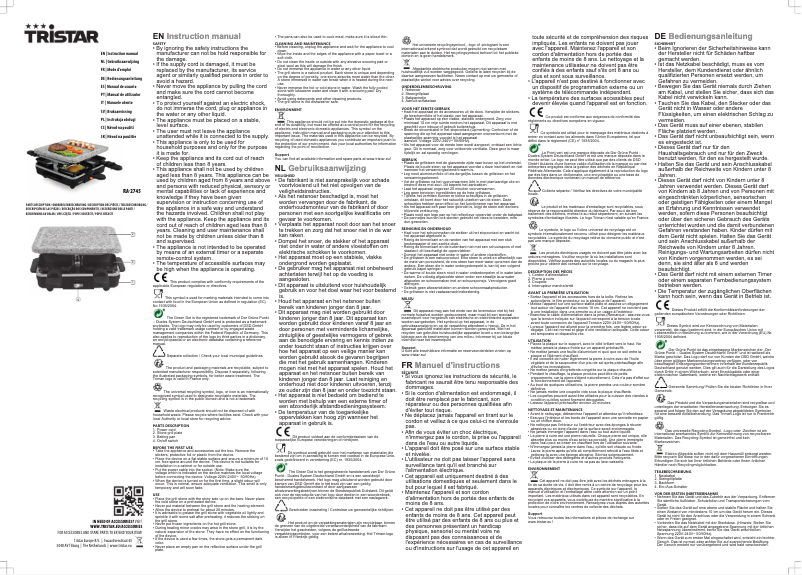 Page 1 de la notice Manuel utilisateur TriStar RA-2745