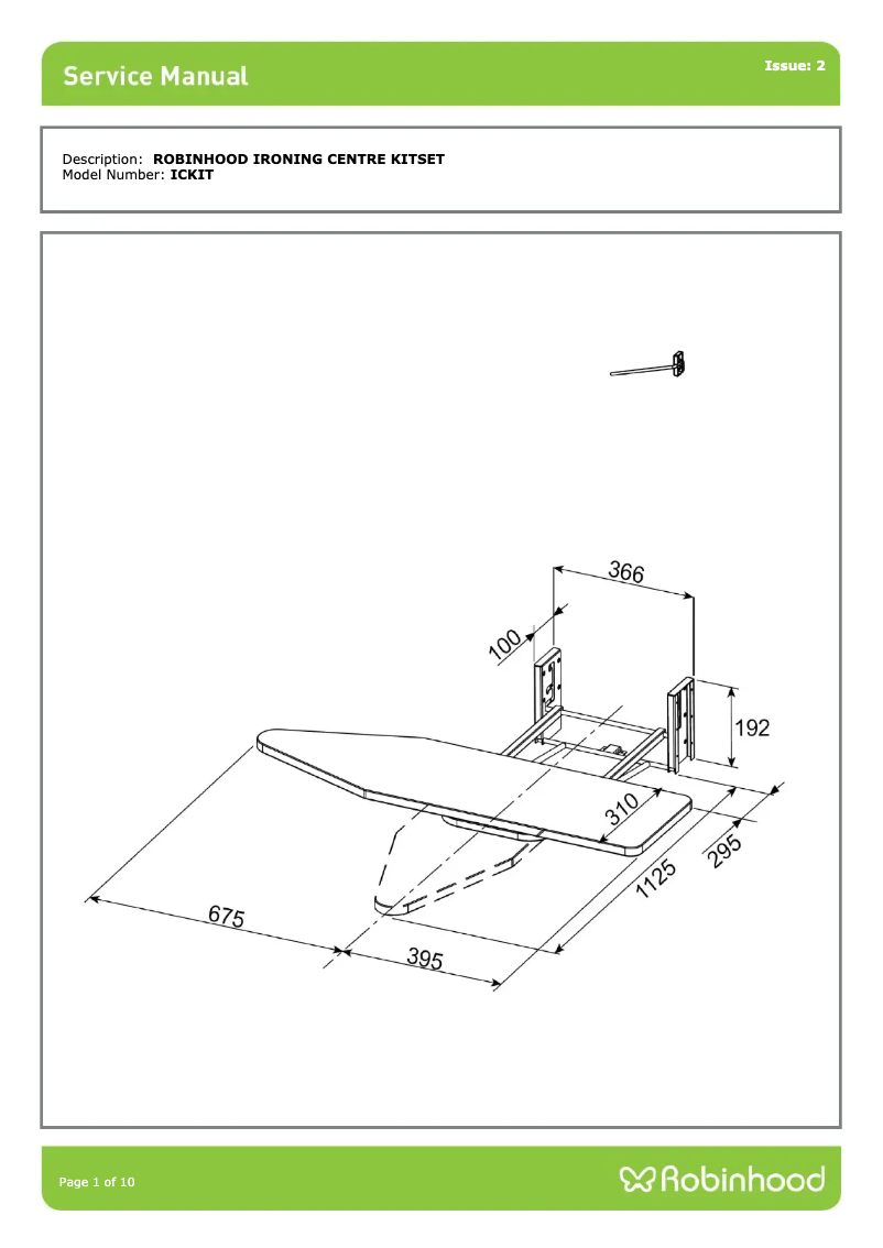 Page 1 de la notice Manuel utilisateur Robinhood ICKIT