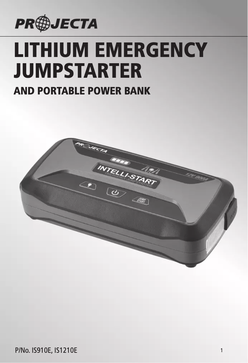 Page 1 de la notice Manuel utilisateur Projecta IS910E