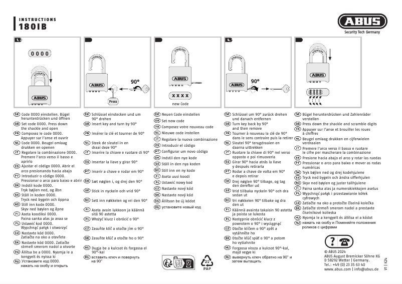 Image de la première page du manuel de l'appareil 180IB