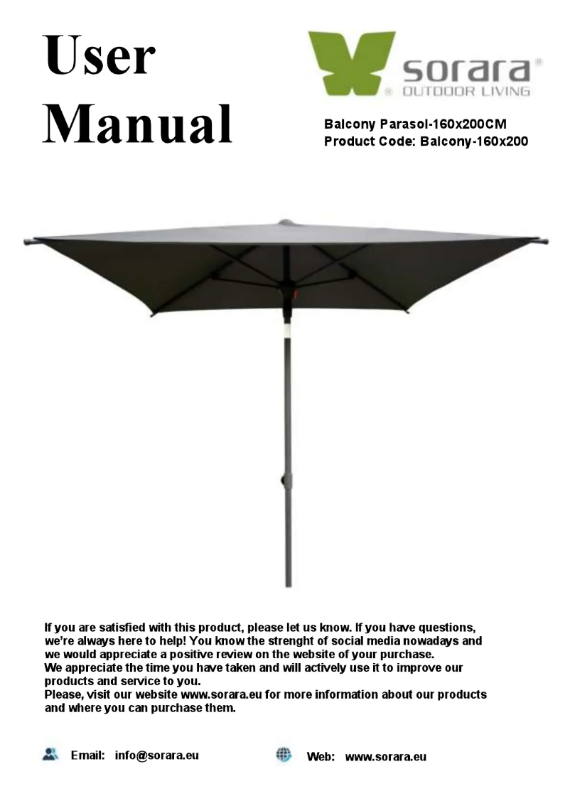 Page n°1 - Manuel utilisateur Sorara Valencia
