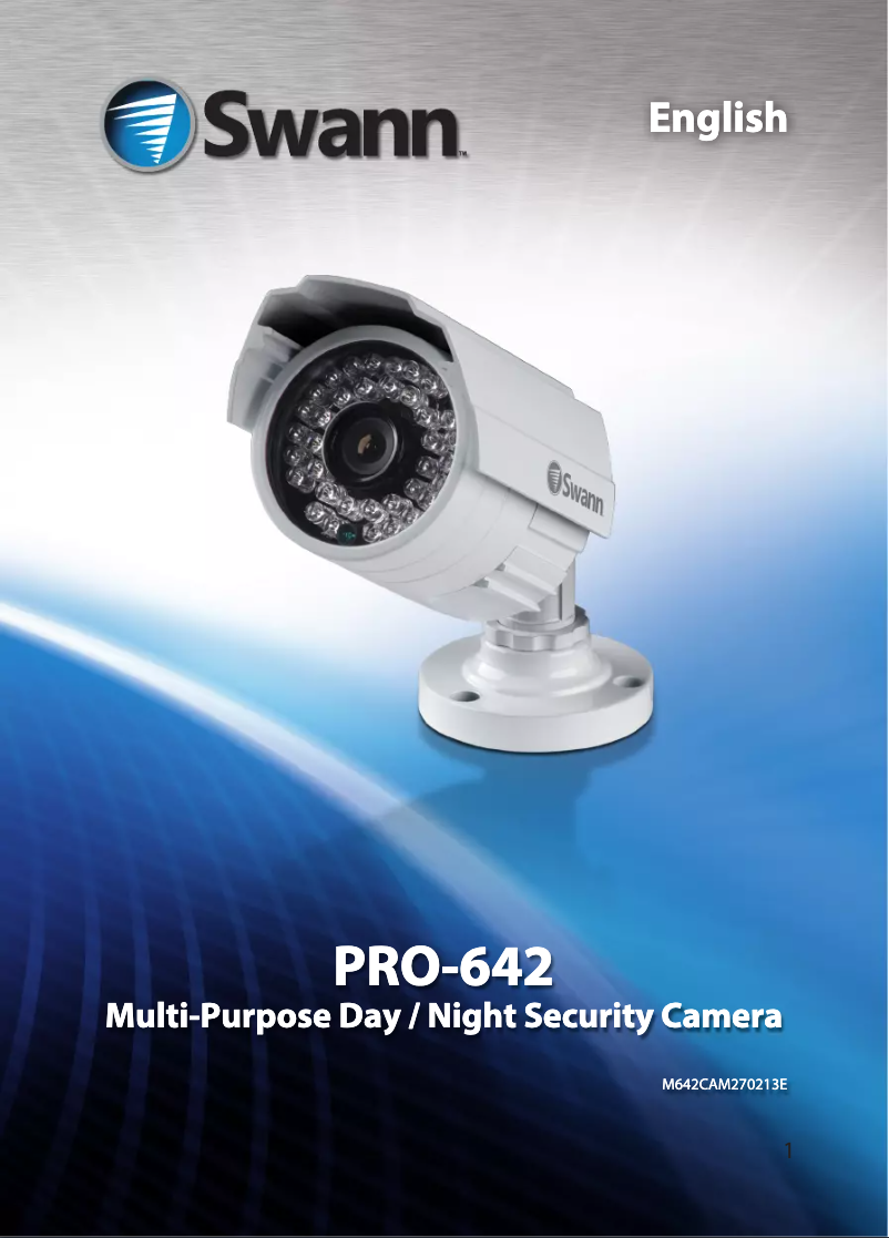 Page n°1 - Manuel utilisateur Swann Pro-642