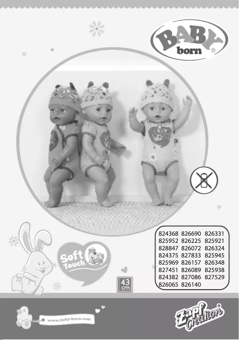 Page 1 de la notice Manuel utilisateur BABY born Soft Touch 824375