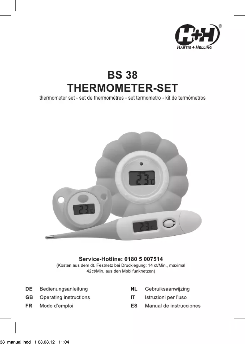 Image de la première page du manuel de l'appareil BS 38