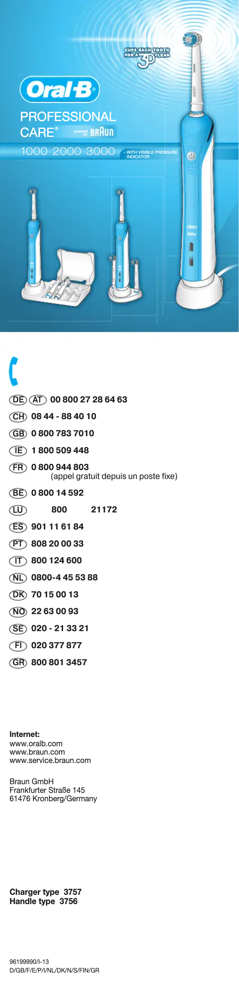 Page n°1 - Manuel utilisateur Braun Oral-B Pro 4000