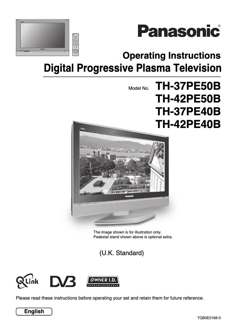 Page 1 de la notice Manuel utilisateur Panasonic Viera TH-37PE50B