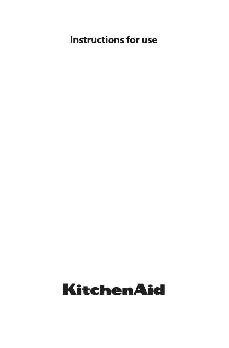 Page n°1 - Manuel utilisateur KitchenAid KMMXX 38600