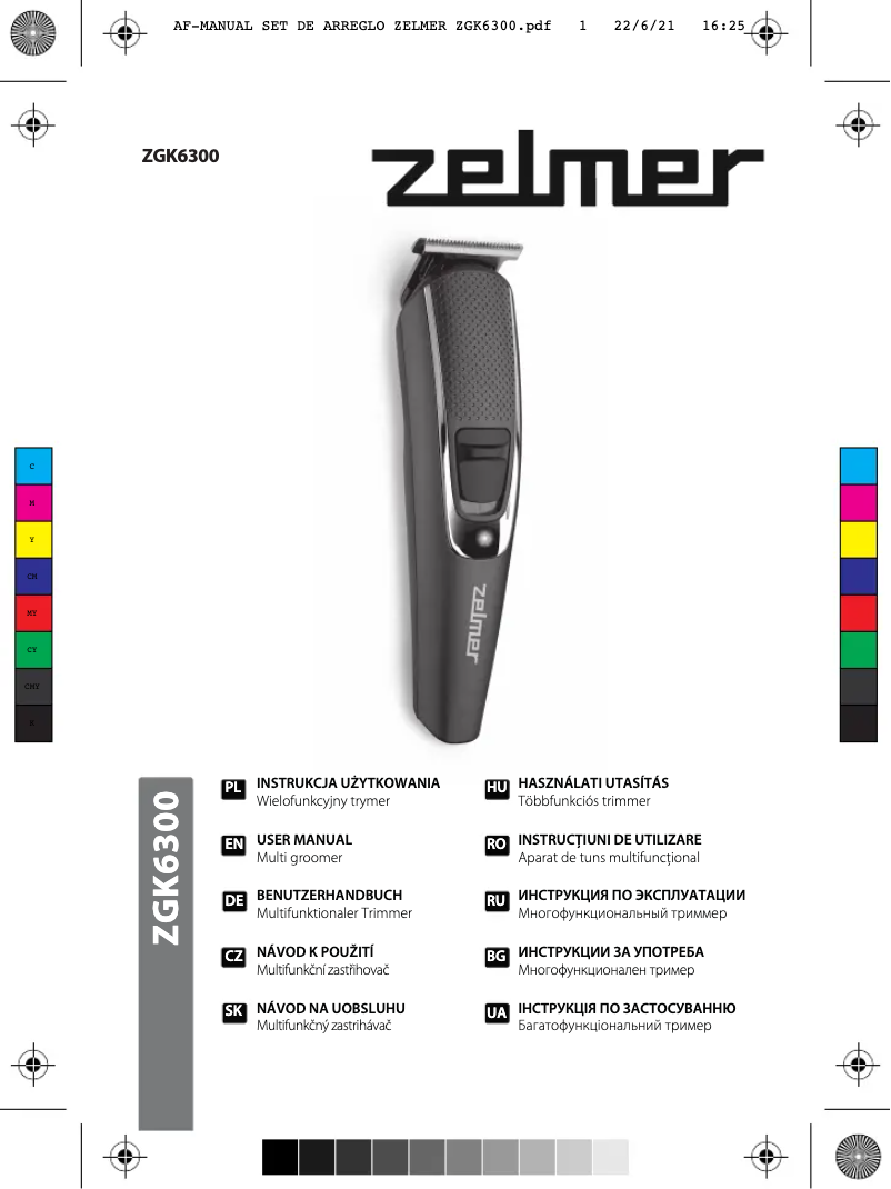 Page 1 de la notice Manuel utilisateur Zelmer ZGK6300