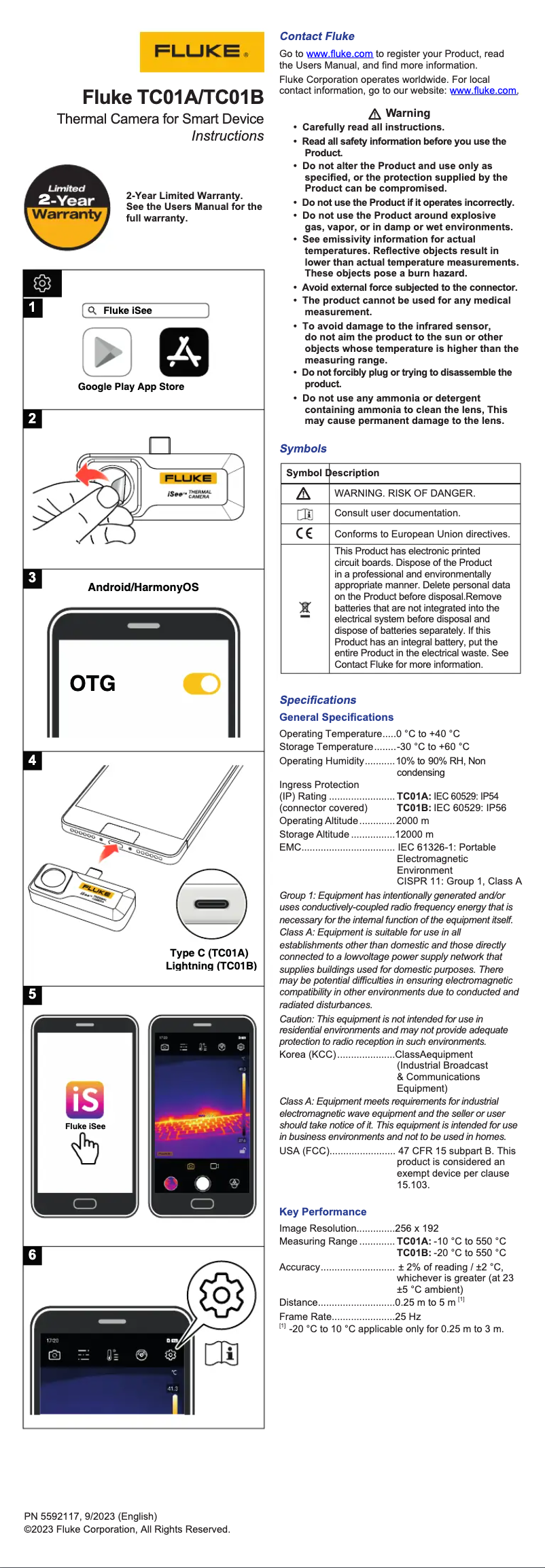 Image de la première page du manuel de l'appareil iSee TC01A