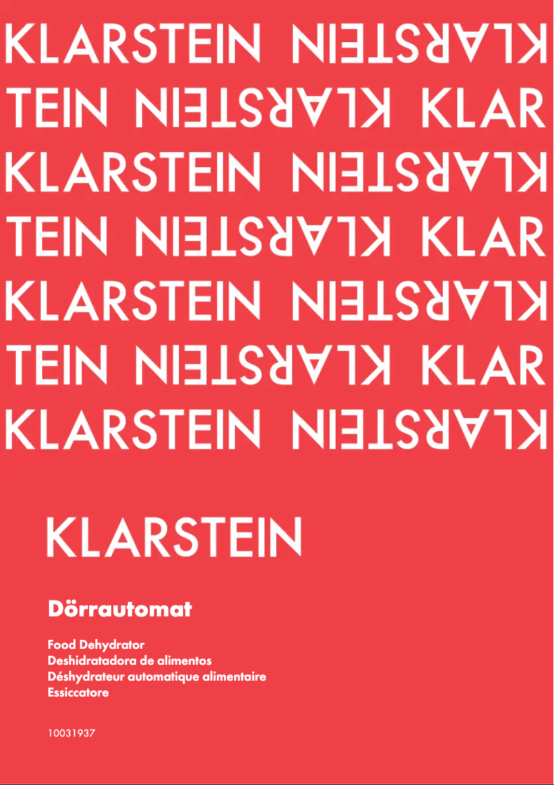 Page 1 de la notice Manuel utilisateur Klarstein Fruitower M 10031937