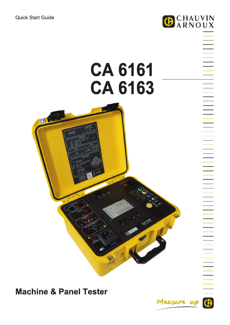 Image de la première page du manuel de l'appareil CA 6161