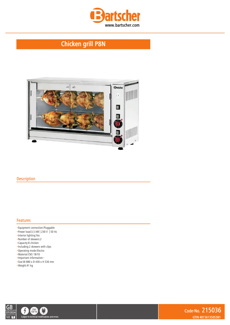 Image de la première page du manuel de l'appareil E-8P-S2