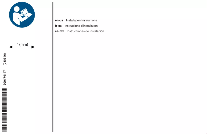 Page n°1 - Guide d'installation Bosch B24CB80ESB