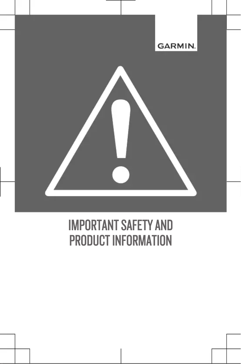 Page 1 de la notice Instructions de sécurité Garmin eTrex 32x
