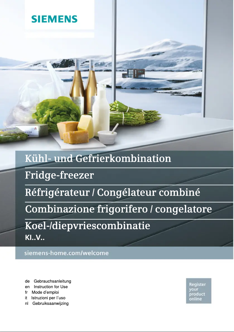 Page n°1 - Manuel utilisateur Siemens KI34VA21FF