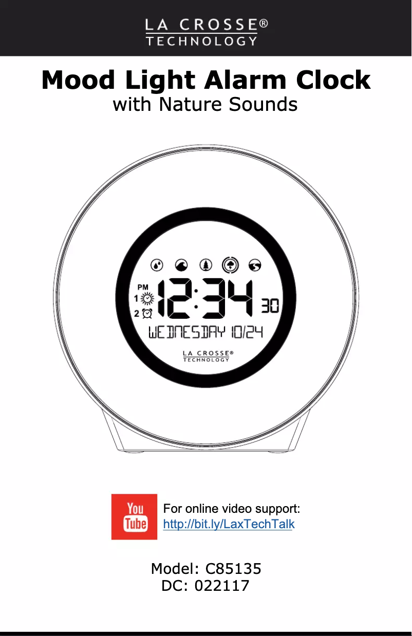 Page n°1 - Manuel utilisateur La Crosse Technology C85135