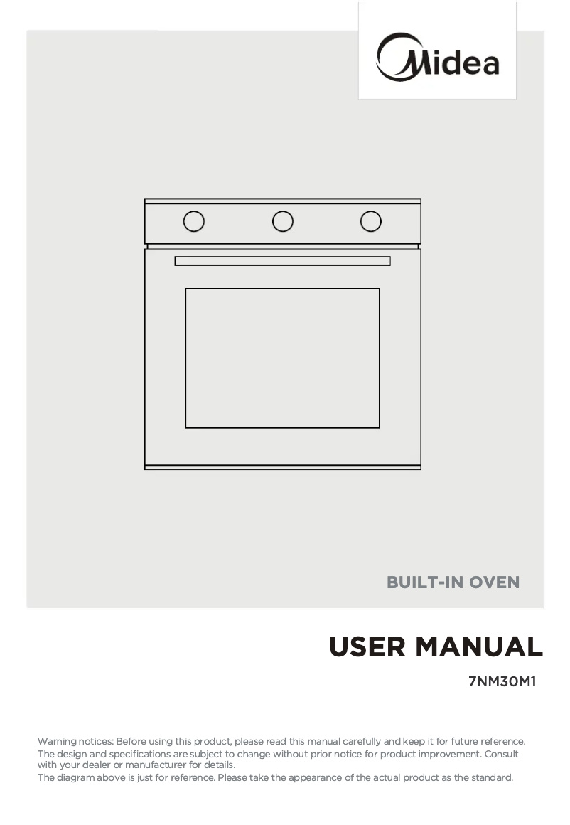 Page n°1 - Manuel utilisateur Midea 7NM30M1
