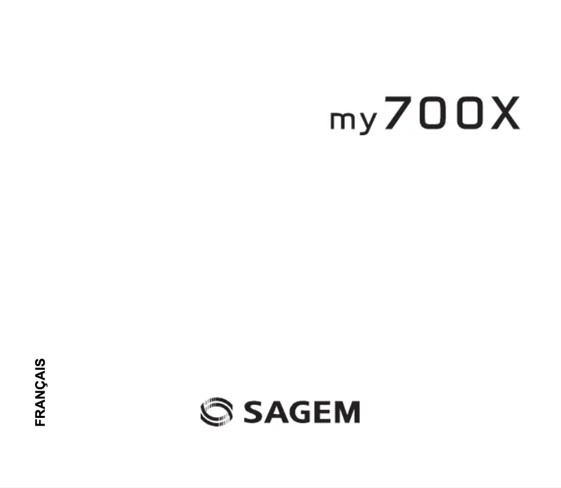Page n°1 - Manuel utilisateur Sagem MY700X