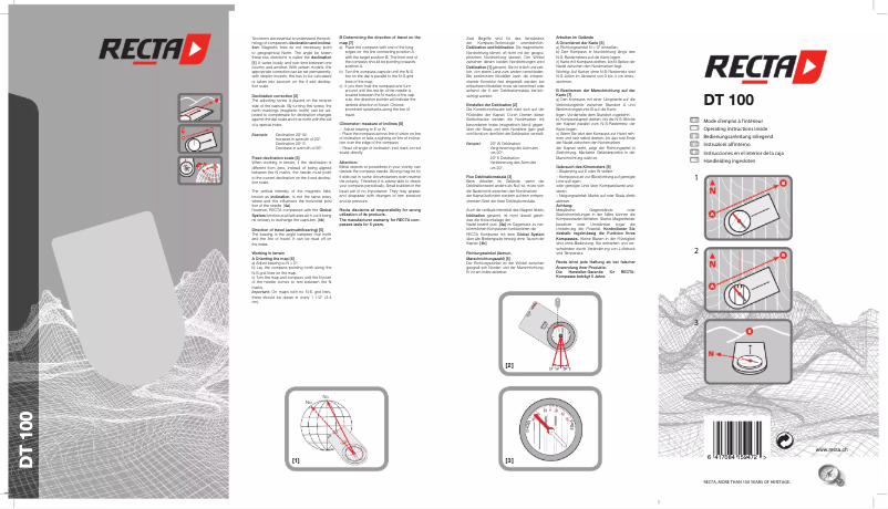 Image de la première page du manuel de l'appareil DT-100