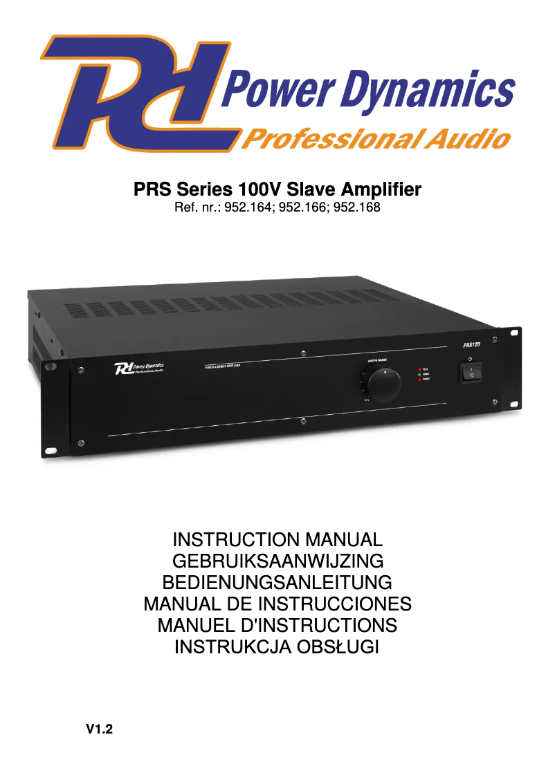 Page 1 de la notice Manuel utilisateur Power Dynamics PRS360