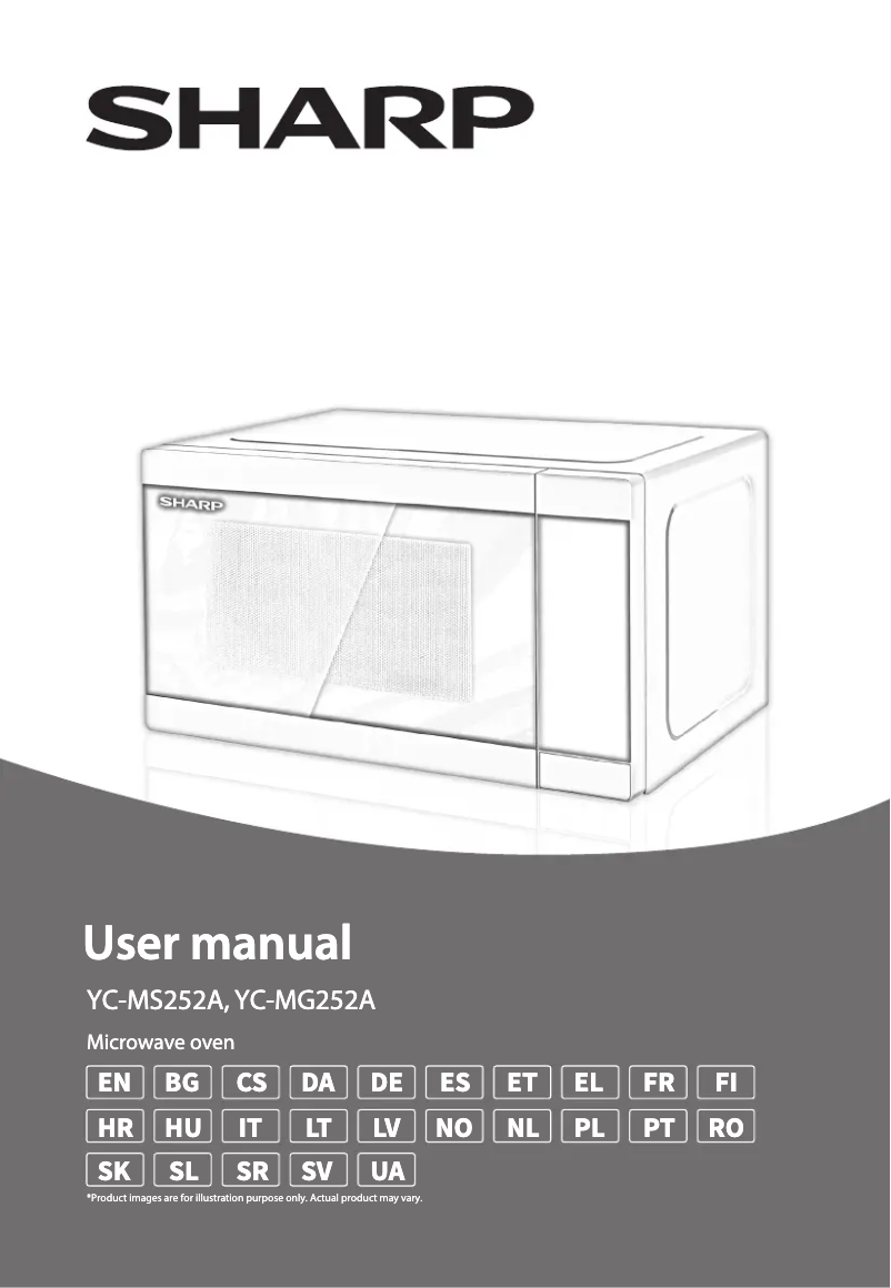 Page 1 de la notice Manuel utilisateur Sharp YC-MG252AE