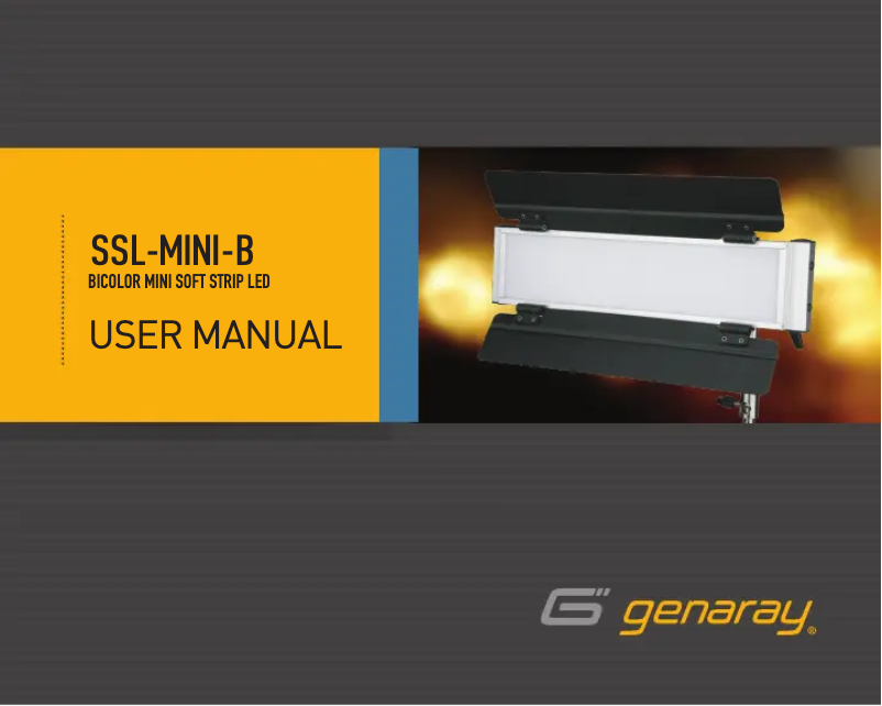 Page n°1 - Manuel utilisateur Genaray SSL-50B