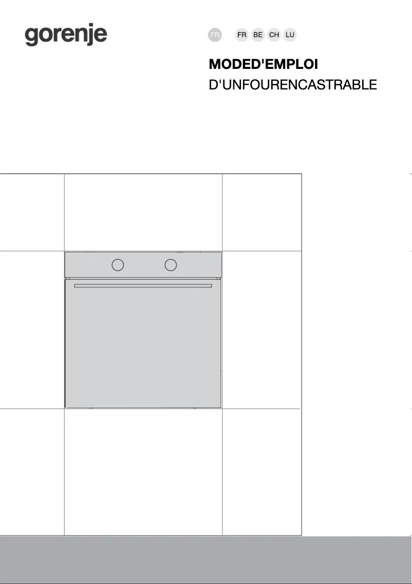 Page 1 de la notice Manuel utilisateur Gorenje BOSX6737E09BG