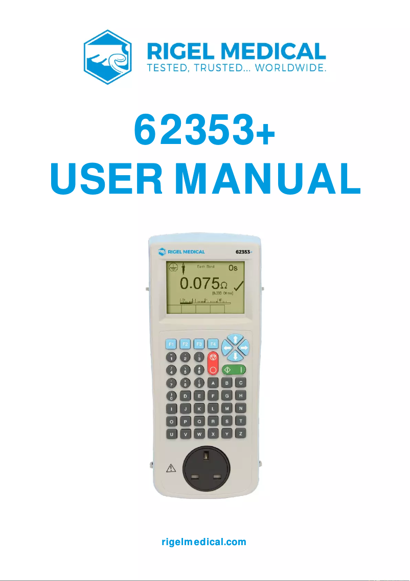 Page 1 de la notice Manuel utilisateur Rigel Medical 62353+