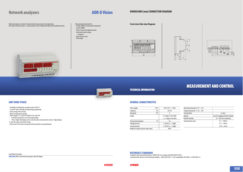 Image de la première page du manuel de l'appareil ADR-D Vision