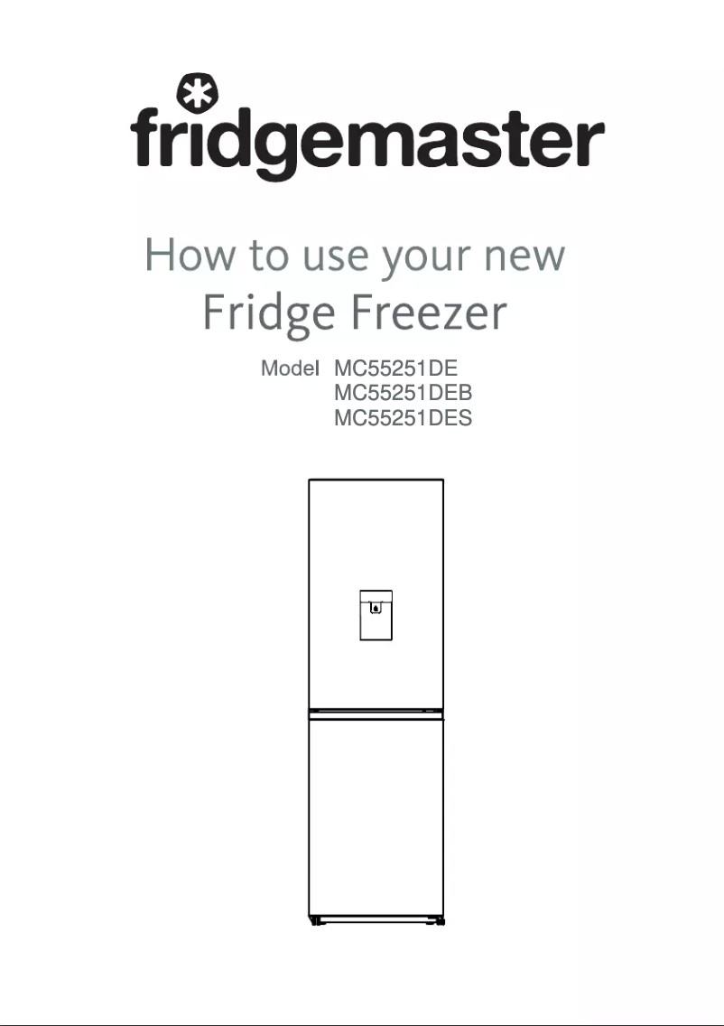 Page n°1 - Manuel utilisateur Fridgemaster MC55251DE