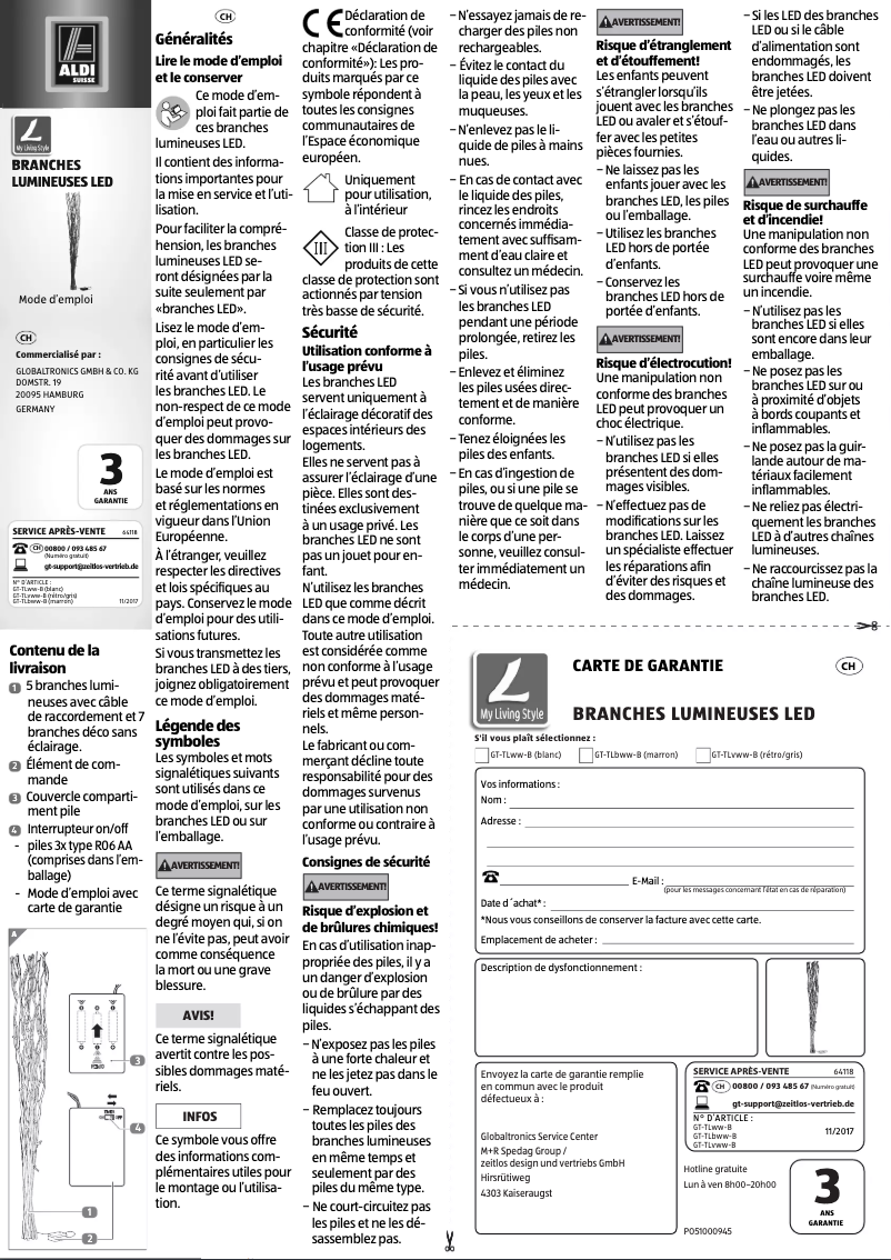 Image de la première page du manuel de l'appareil GT-TLvww-B
