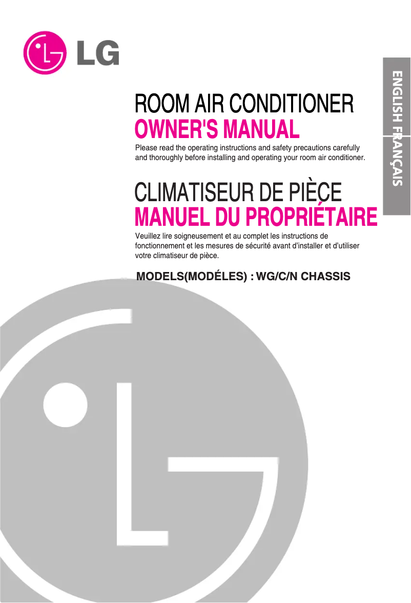 Page n°1 - Manuel utilisateur LG TWH186NBAB3