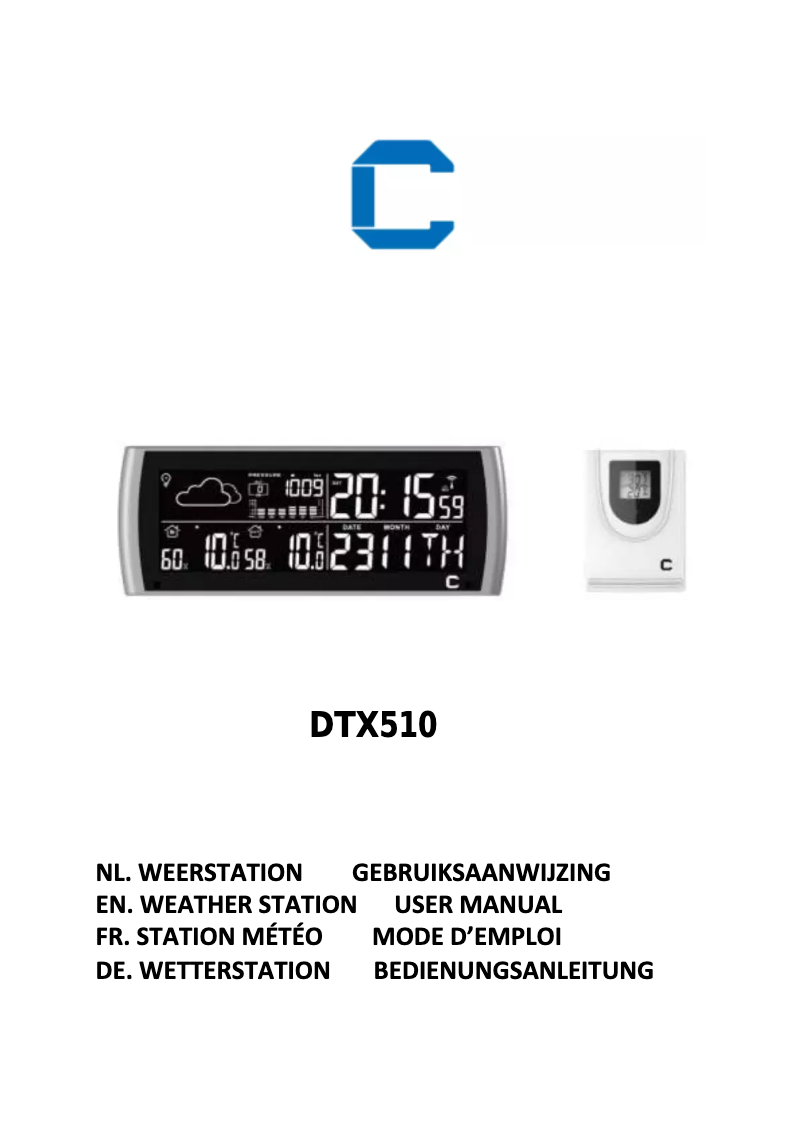 Página 1 del manual Manual de usuario Cresta DTX510