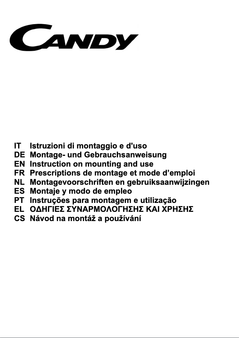 Page 1 de la notice Manuel utilisateur Candy CFT 910